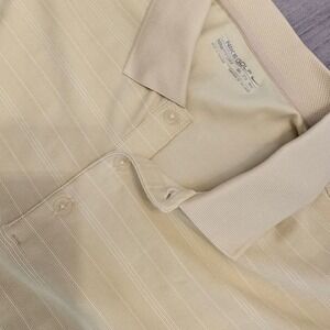 Nike Golf Dri-FIT Polo Shirt XXXL 3XL Striped Golf Athletic‎ Top Yellow